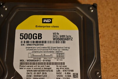 Western Digital Enterprise WD5003ABYZ 500GB 7200 RPM 64MB Cache