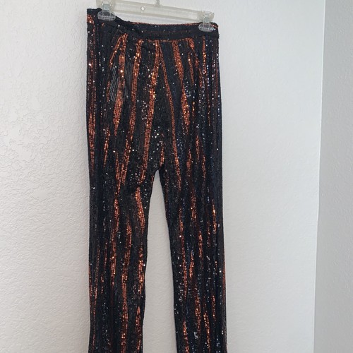 New Zara Sequin Flared Pants 3440/251 XS Extra Small Large Blogger's Fav! - Picture 10 of 10