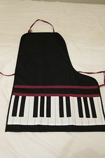 Piano Apron Party Hostess Workshop Cooking Gifts Piano Keys Music 100% Cotton
