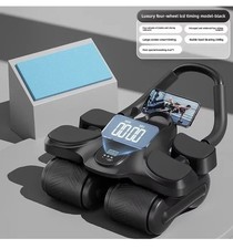 Four-wheel Abdominal Wheel HJ0801 Waist Abdomen Training Black Self Care Fitness