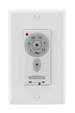 Fanimation TW40 White 6 Speed Dc Reversible Fan  Light Wall Control