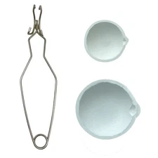 Small Melting Ceramic Crucible Dish Cup Set with Whip Tongs Handle 2A Melting...