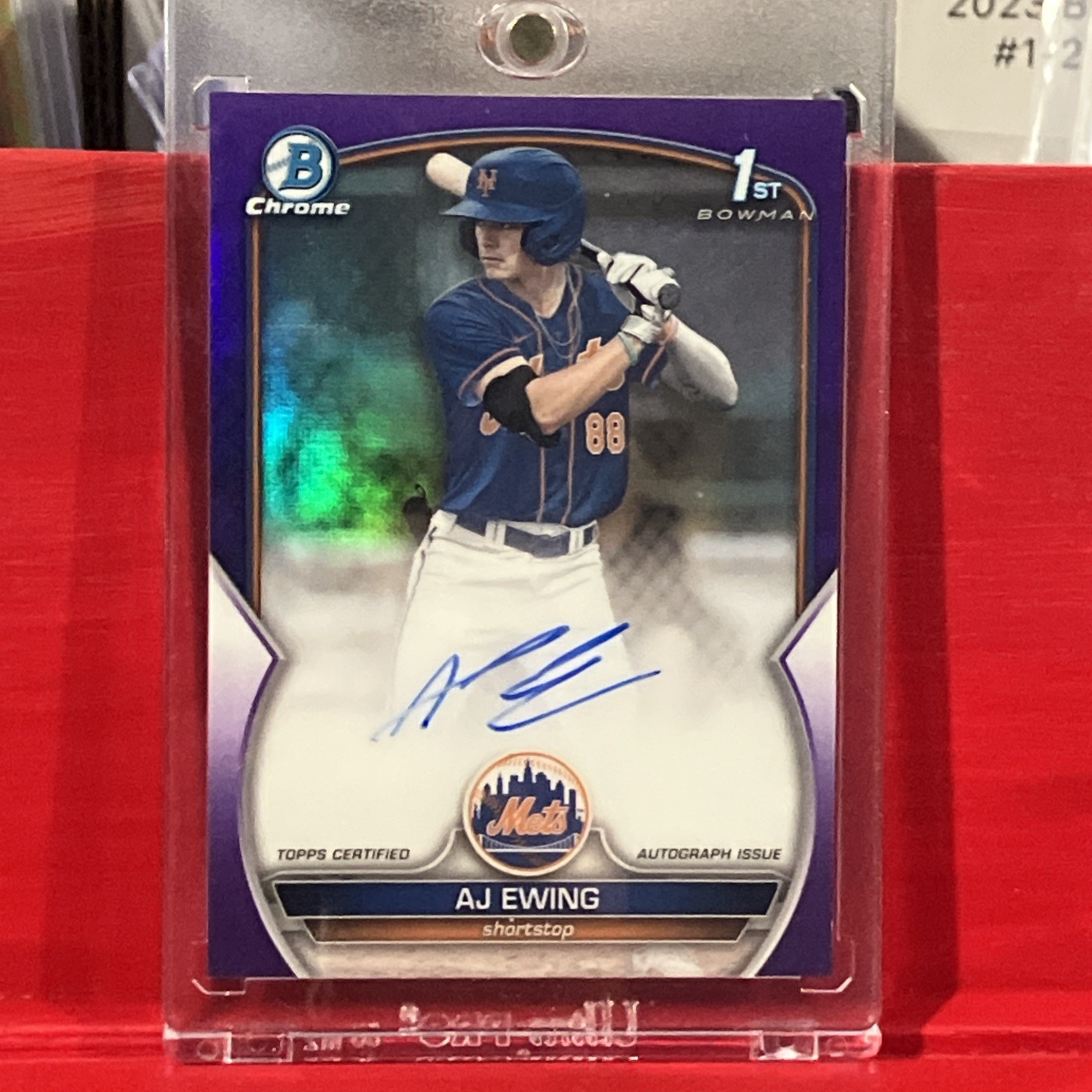 🍎 AJ Ewing 2023 Bowman Chrome Draft 1st Auto Purple Refractor /250🔥