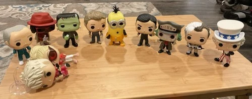 Assorted Funko Pop Lot (11)- Movies, People, TV Shows, More (Wear)