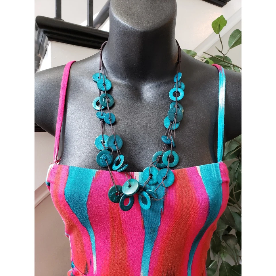 Maxi Vestido Largo INC International Concepts Para Mujer M Multi Estampado Geo Espalda Calada Foto 4 de 4