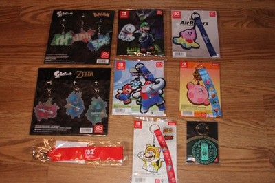 My Nintendo Rewards keychain lot - Mario - Kirby - Zelda - Splatoon - Pokemon