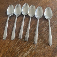 Camellia by Gorham 1942 Sterling Silver Set of 6 Tea Spoons, 5-7/8'' Long