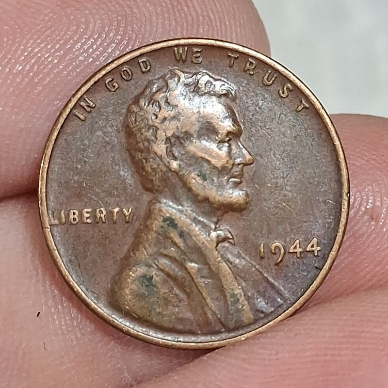 1944 Lincoln Wheat Small Cent Penny Philadelphia Mint Copper Business Strike