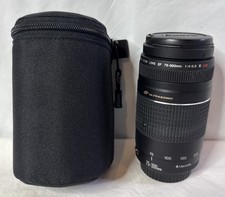 Canon EF 75-300mm f4-5.6 III USM Telephoto Zoom Lens w/ Caps Tested Working
