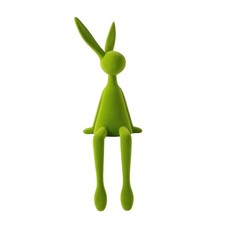 Hase mit H&auml;ngebeinen vielseitig Kaninchen-Dekofigur hochwertig f&uuml;r Regal,