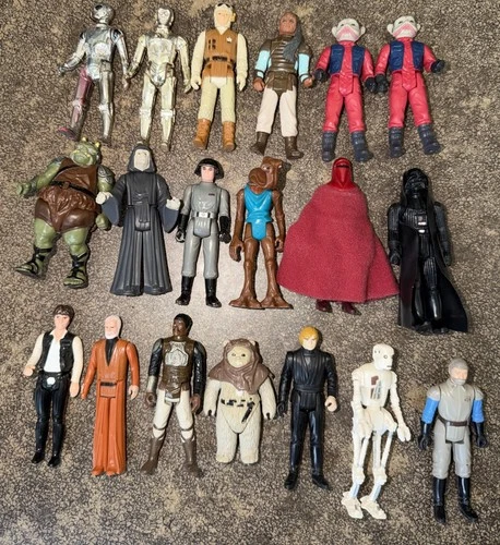 x19 Star Wars Action Figures Kenner 70s 80s Collection Lot As Is Vintage