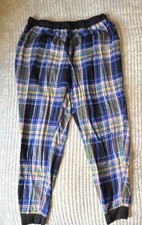 2 Secret Treasures 100 Cotton Flannel Plaid Lounge Pants Drawstring M 8-10