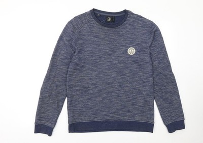 Volcom Herren Pullover Sweatshirt blau Strick Rundhals Größe S