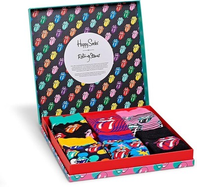 Happy Socks - Rolling Stone Collab, Gr.- 41-46 EU, Mehrfarbig (6er Pack)