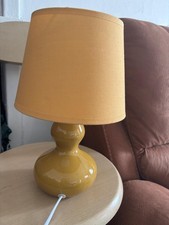 Mustard Table Ceramic Table Lamp With Shade Beside Lamp