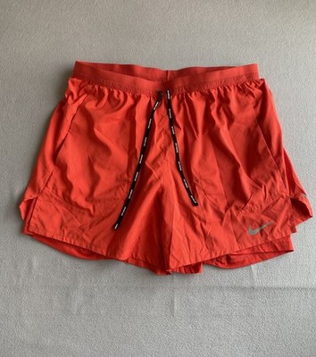 Nike Shorts Mens Large Red Flex Stride 6'' Running Lined 2 in 1 Gym DriFit