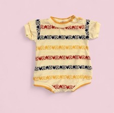 Vintage Health-Tex Red, Blue, Yellow Baby Bubble Romper 3 Months USA Made