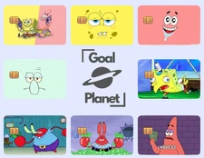 SpongeBob Themed Credit Card Skins (2 Pack) – Cartoon-Inspired Debit/Credit