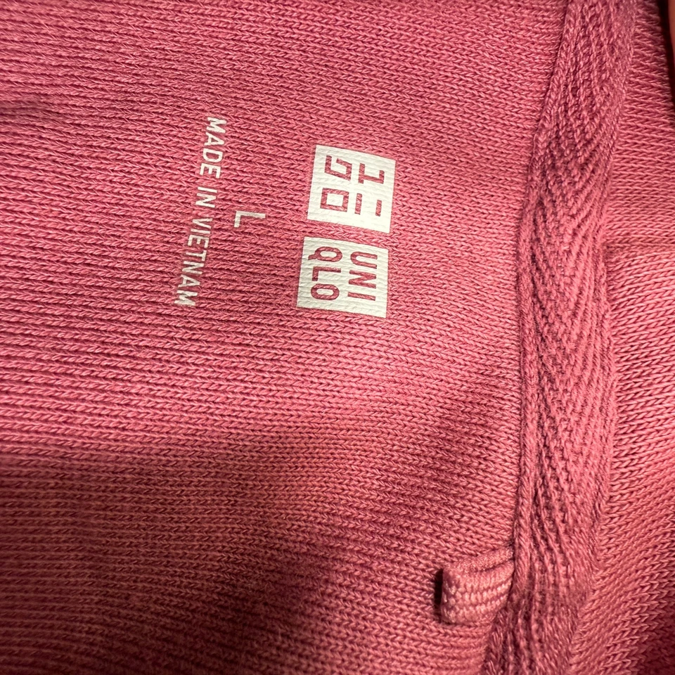 Uniqlo Sudadera con Capucha Pullover Mujer Grande Rosa Informal Bolsillos Polar Algodón Foto 4 de 4