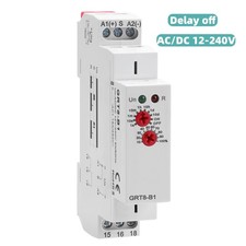 1SPDT AC/DC 12-240V 16A Delay Off Timer Relay Din Rail Time Delay Relay