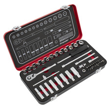 Image of Sealey Premier Platinum Socket Set 1/4"Sq Drive 49pc AK7920