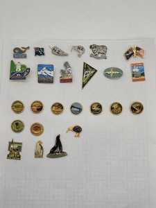 Vintage New Zealand Souvenir Enamel Pin Lot 25+ Kiwi Mt Cook Rotorua...
