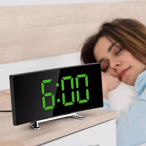 7" LED Wecker Digital Alarmwecker Funk Temperatur Schlummerfunktion USB Tischuhr - Bild 8 von 14