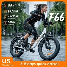 E-Bike 500W Motor, 48V 13Ah Battery, 20-Inch Fat Tires for Outdoor Riding