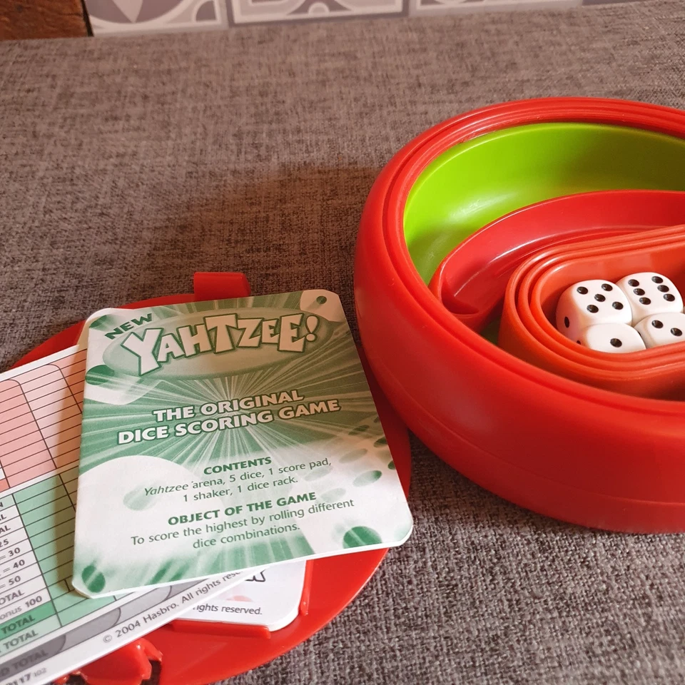 Travel Yahtzee Game - Red Compact Dice Tray Edition - 100% Complete - Image 2 of 3