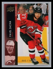 2021-22 Upper Deck Hockey #361 Pavel Zacha #/100 UD Exclusives Devils