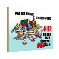 Holzschild 12X18 Cm Keine Unordnung üBerall Ideen Dekoration Deko Geschenk Holz