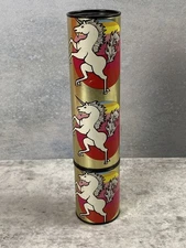 Vintage 1960s Kaleidoscope Pastel Design Unicorn Rainbow Case Made in Japan
