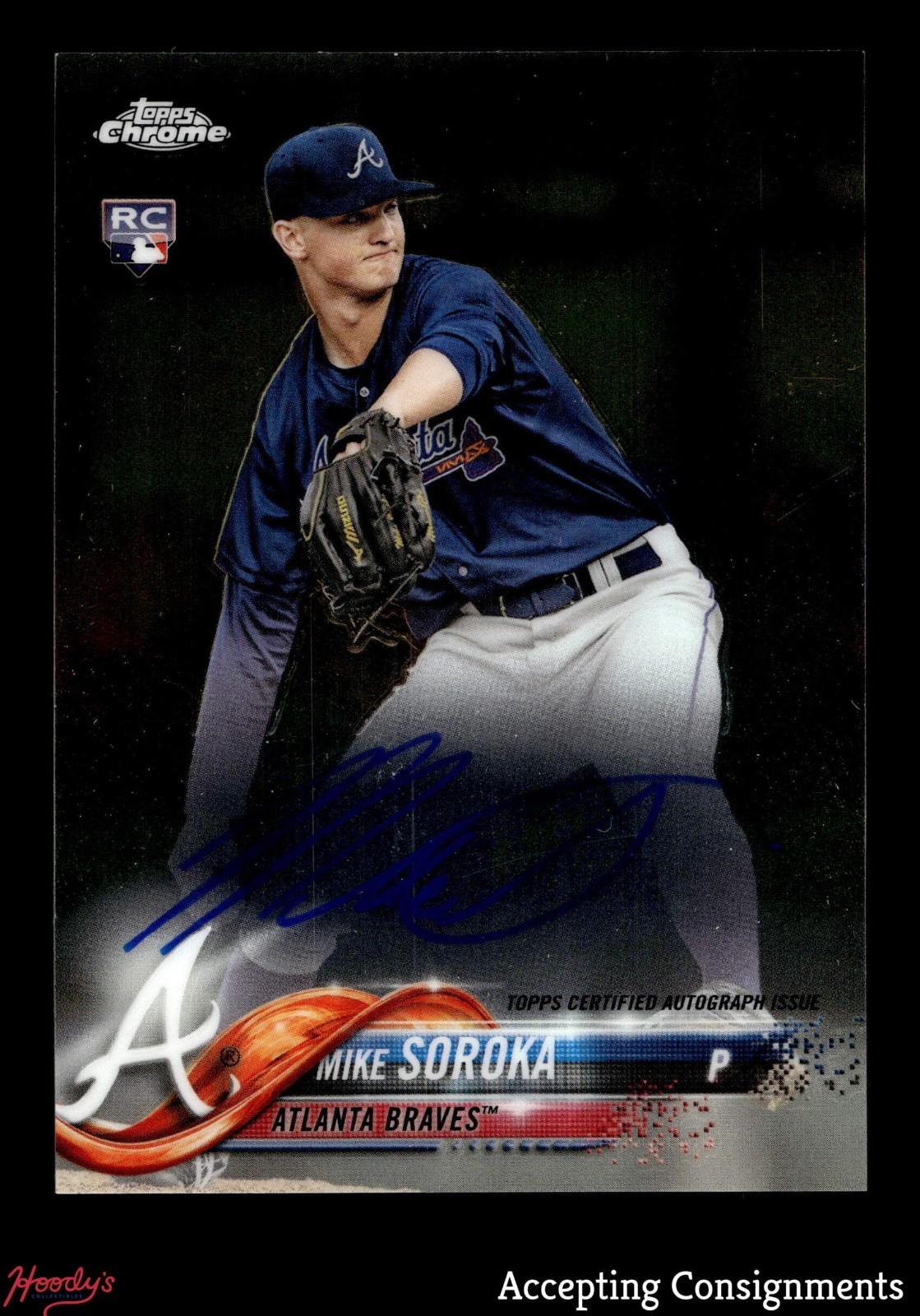 2018 Topps Chrome Rookie Autograph #RAMS Mike Soroka RC AUTO BRAVES