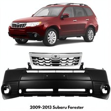 Front Bumper Cover Paintable Grille Assembly Kit For 2009-2013 Subaru Forester