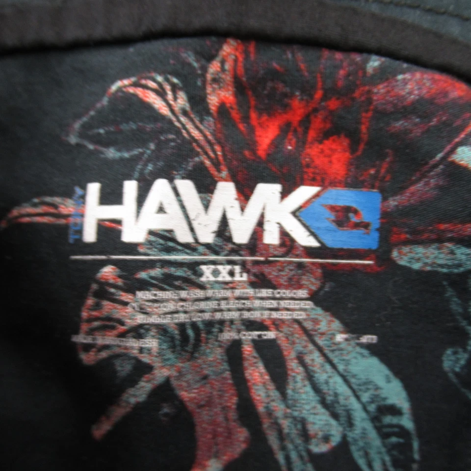Camisa Tony Hawk Para Hombres 2XL Manga Corta Ligera Bolsillo Botón Delantero Negra Foto 4 de 4