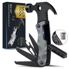 Multitool Camping Accessories Stocking Stuffers for Men Dad Gifts, 13 In 1 Su...