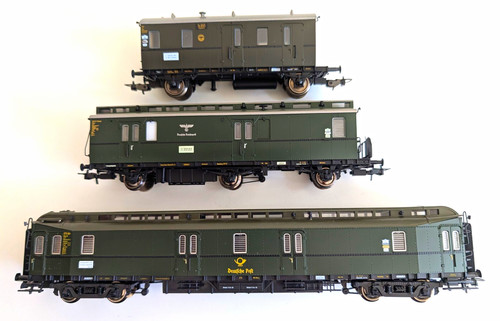 H0 DRP Bahnpostwagen EpII Electrotren 006306 PIKO 54592/10 Roco 006219 OVP +Zub. | Condition: Gebraucht