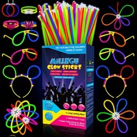 Knicklichter Party Set 100 StüCk Neon LeuchtstäBe Mit 130 Verbindern Mehrfarbig