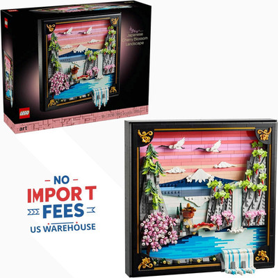 LEGO Art Japanese Cherry Blossom Landscape Building Set for Adults - Room Decora