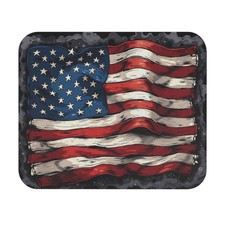 Distressed American Flag Mouse Pad Patriotic Rectangle Desk Mat