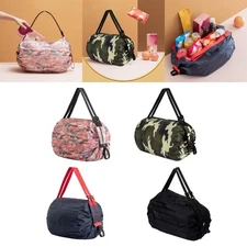 Reusable Shopping Bag Pocket Waterproof Pouch Washable Grocery Storage Tote for