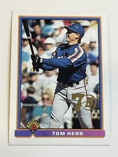 2017 Bowman Baseball 1991 Bowman Buybacks Stamped Gold Buyback - Tom Herr - Mets