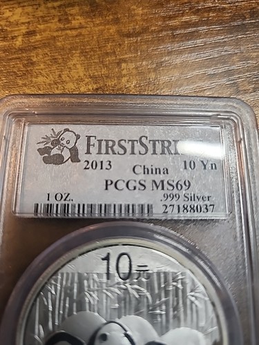 2013 China 1oz Silver Panda PCGS MS70 First Strike - Picture 5 of 5