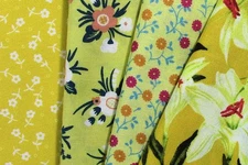 4 Fat Quarters - Garden Bright - Quilting, Sewing - 100% Cotton Fabric - 5644