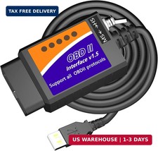 Obd2 To Usb Cable Diagnostic Tool Elm327 Obd2 Code Reader Scanner Elm 327 Usb In