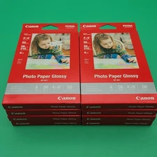 8 Canon Plus PIXMA M GP-601 Inkjet Printer 4x6 Photo Paper 50 Sheet 400 Total