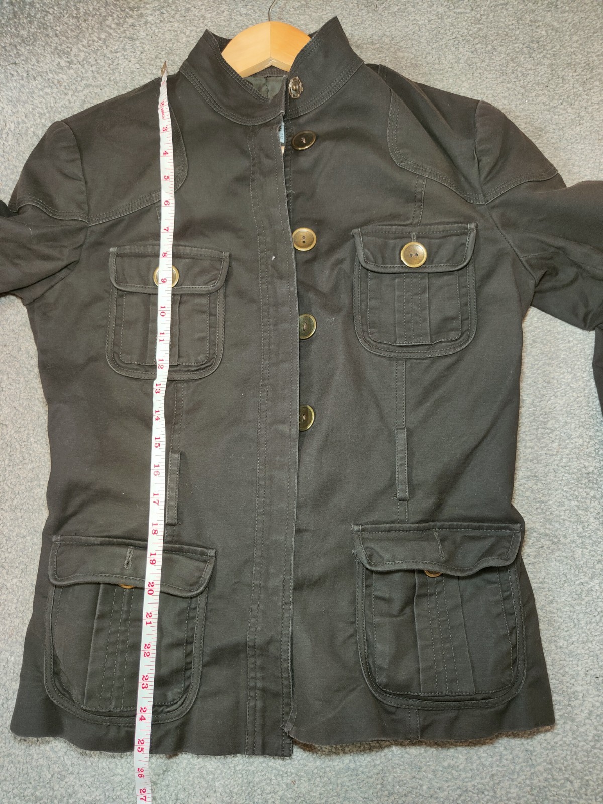 Zara Basic Utility Jacket with Belt Dark Brown Si… - image 13