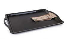 1pk Mintra Home Durable Serving Tray Black Plastic Kitchen Food Drink
