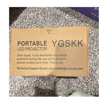 YGSKK Portable LED Projector 1080p 300 ANSI 16:9 HDMI/USB Speakers Remote bundle