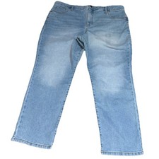 Terra  Sky Plus Women's High Rise Straight Leg Light Wash Jeans Size 20W Petite